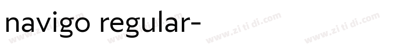 navigo regular字体转换
